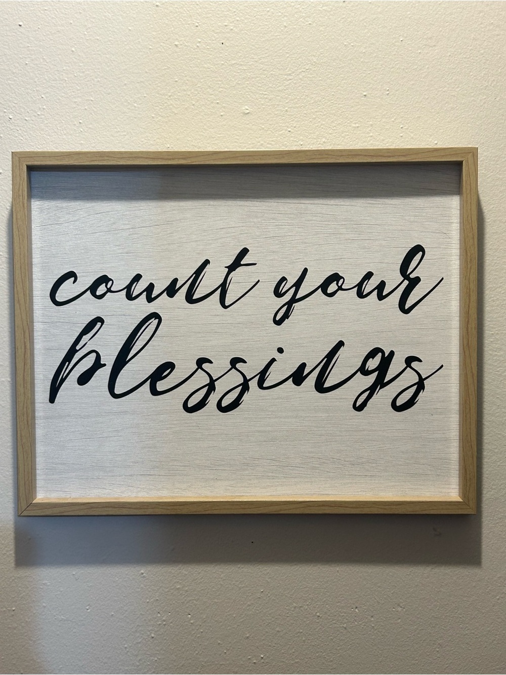 Count Your Blessings Wall Sign